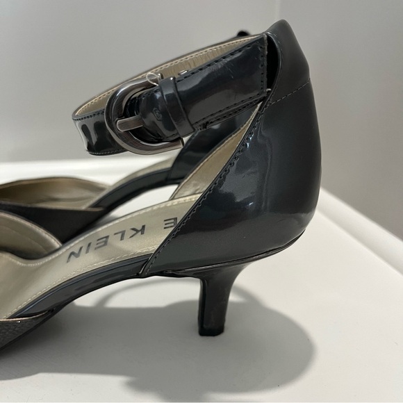 Anne Klein Fabulist Pump Gray Snakeskin Pattern Ankle Strap - Picture 6 of 13